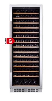 VINO 480 529480 (25) K Glastür-Weinkühlschrank für die Präsentation und Lagerung